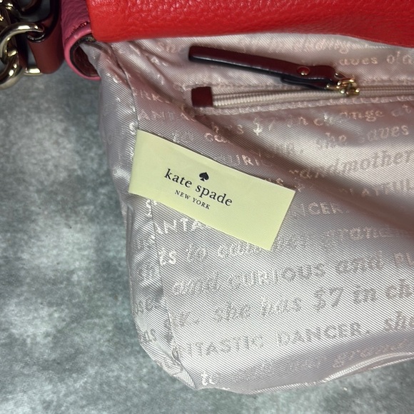 Kate Spade Stripe Crossbody Bag w/ Storybook Lining EUC - Picture 13 of 14